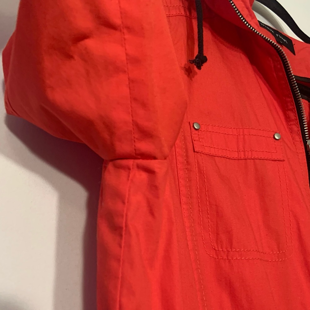 ** Black Rivet Red and Black Lightweight Zip Up Jacket 100% Cotton Size Medium - Picture 8 of 13